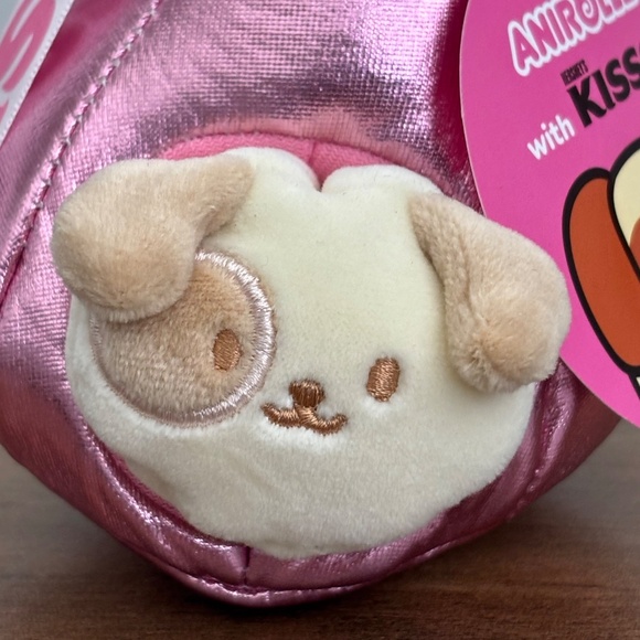 ANIROLLZ X Puppy Dog PUPPIROLL Metallic Hershey Kisses Plush Pink Stuffed NWT - Picture 10 of 10
